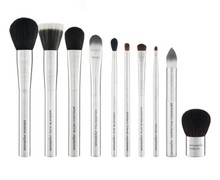 Top professional vegan makeup brushes by Mirabella Beauty, showing high-quality tools on a clean white background for flawless application