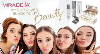 Group of women showcasing different makeup looks, celebrating beauty and individuality with Mirabella Beauty Cosmetics