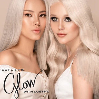 2 Mirabella Models Showing Glowing, Radiant skin using Lustre Luxe Lip Gloss on natural background