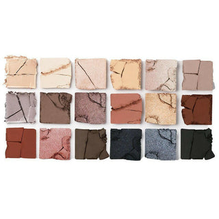 True To You Nude Eyeshadow crumbled square swatches showing each eyeshadow and the eye primer in the shade sequence from inside the palette.