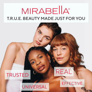 True Beauty Made Just for You - Mirabella Beauty makeup shown on diverse models: Universally flattering shades for all skin tones 