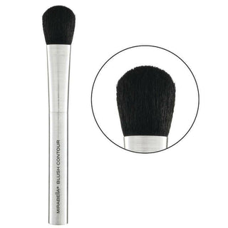 Mirabella Blush Contour Makeup Brush with close up of Soft, vegan bristles for precise blush & contour application