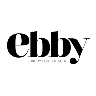 Stylized Ebby Magazine logo with a sleek black font on a white background, indicative of a sophisticated, high-end lifestyle publication