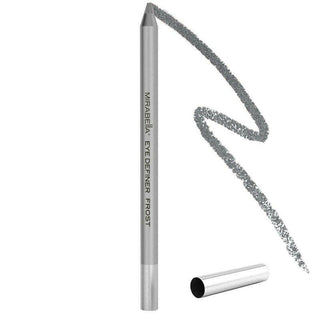 Mirabella Eye Definer in Foil Shade packaging highlighting the retractable design and built-in sharpener on white background waterline safe