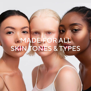 Invincible For All Models showcases the foundation's diverse shade range, which is made for all skin tones and types.