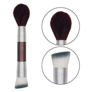 Close up of Perfecting/Sculpting Professional Makeup Brush by Mirabella Beauty on white background