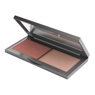 Mirabella Neutral Blush Duo packaging: Elegant design highlighting the dual blush shades & a mirror on white background